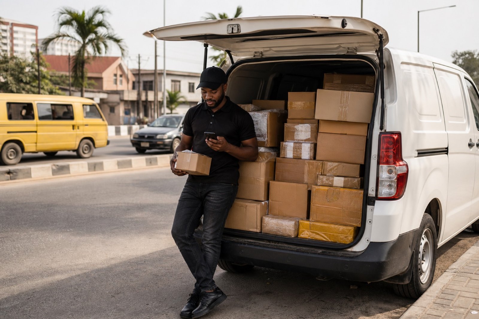 Courier van package delivery across Lagos Nigeria